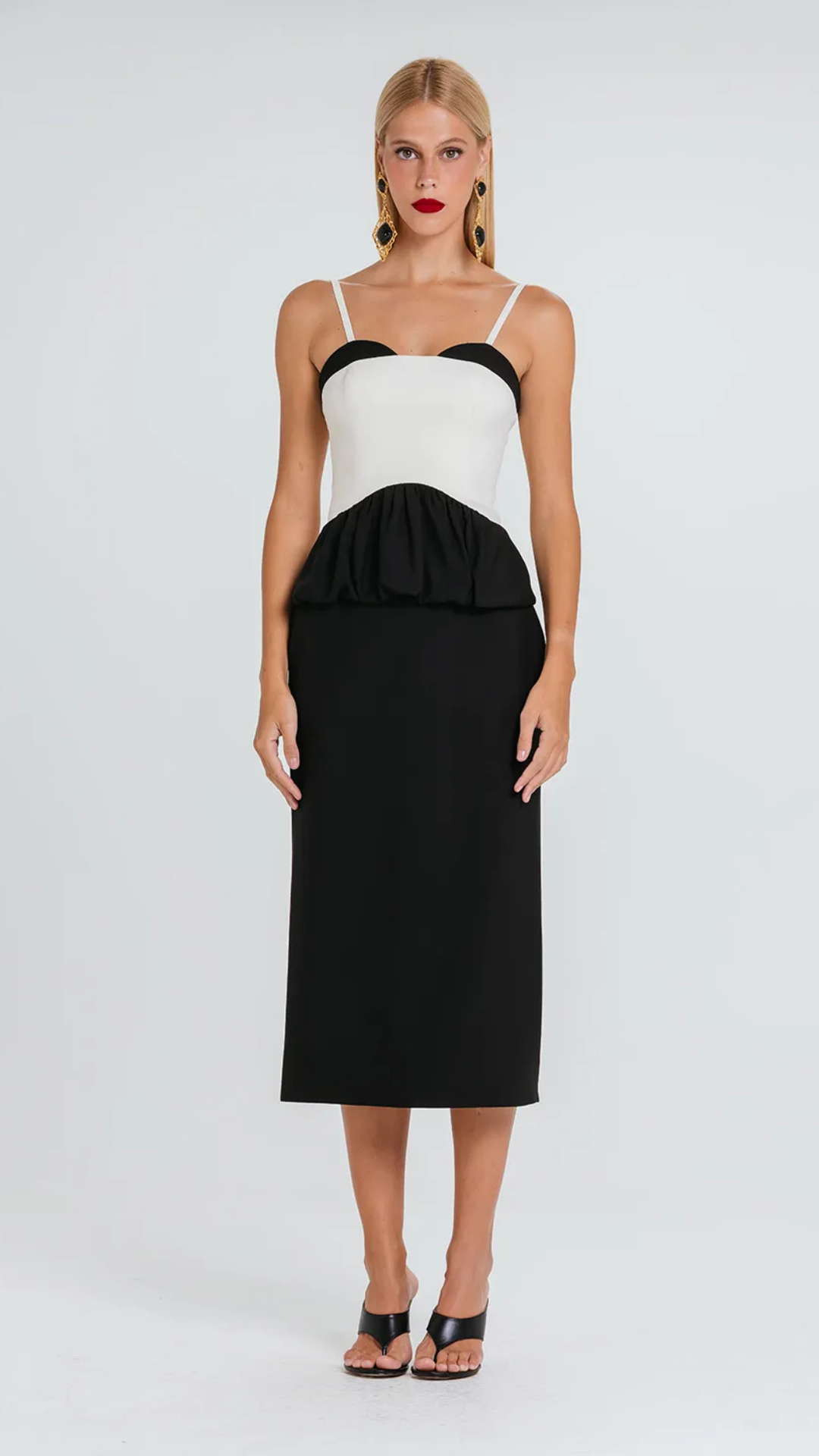 Vestido Elaia Black/Marfim