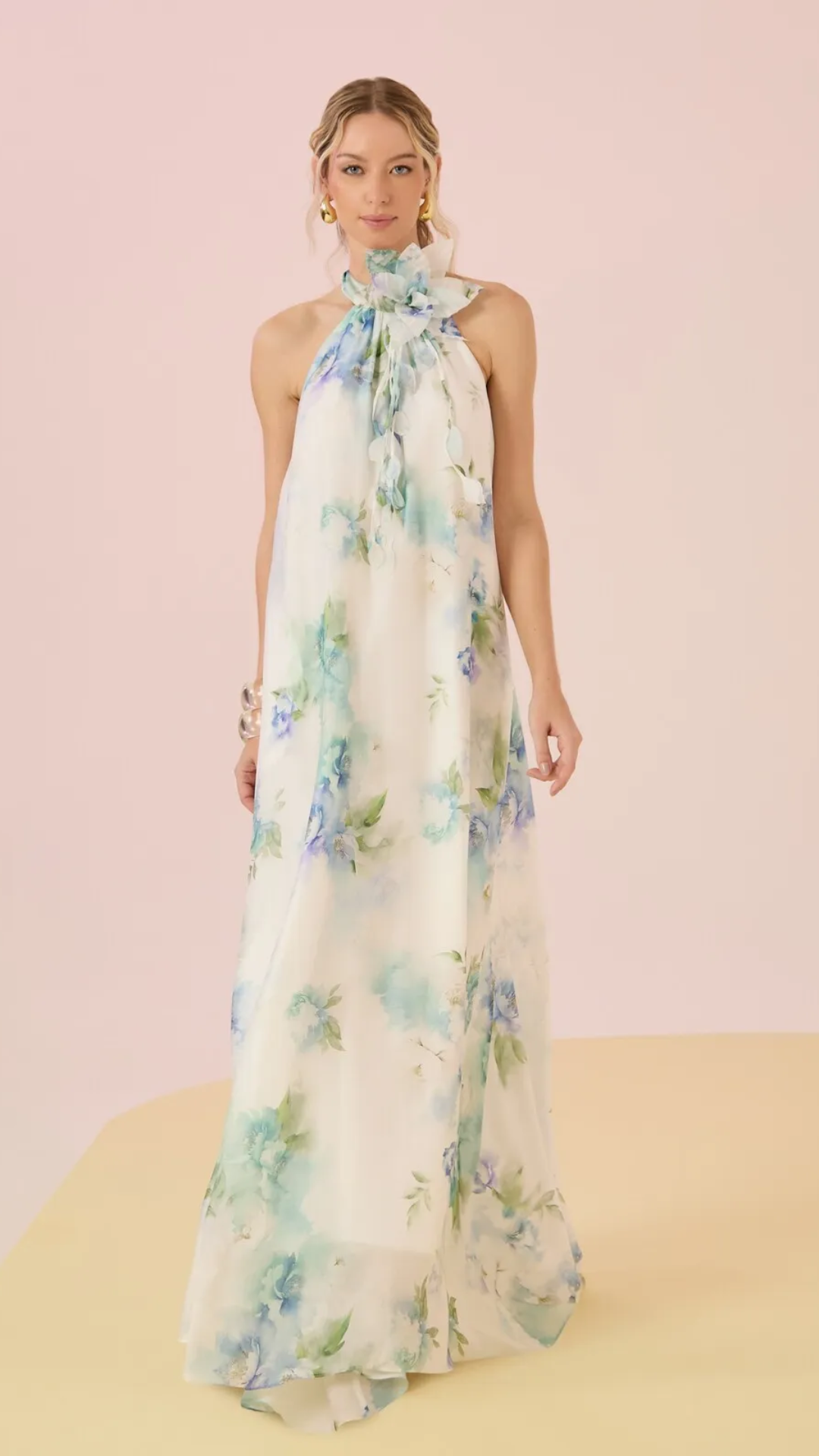 Vestido Longo Floral Estampado