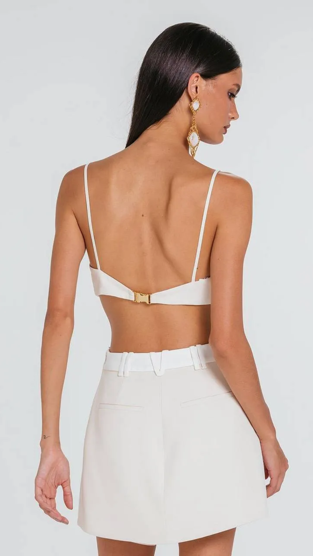 Short Saia Arabela Bicolor Marfim/Off