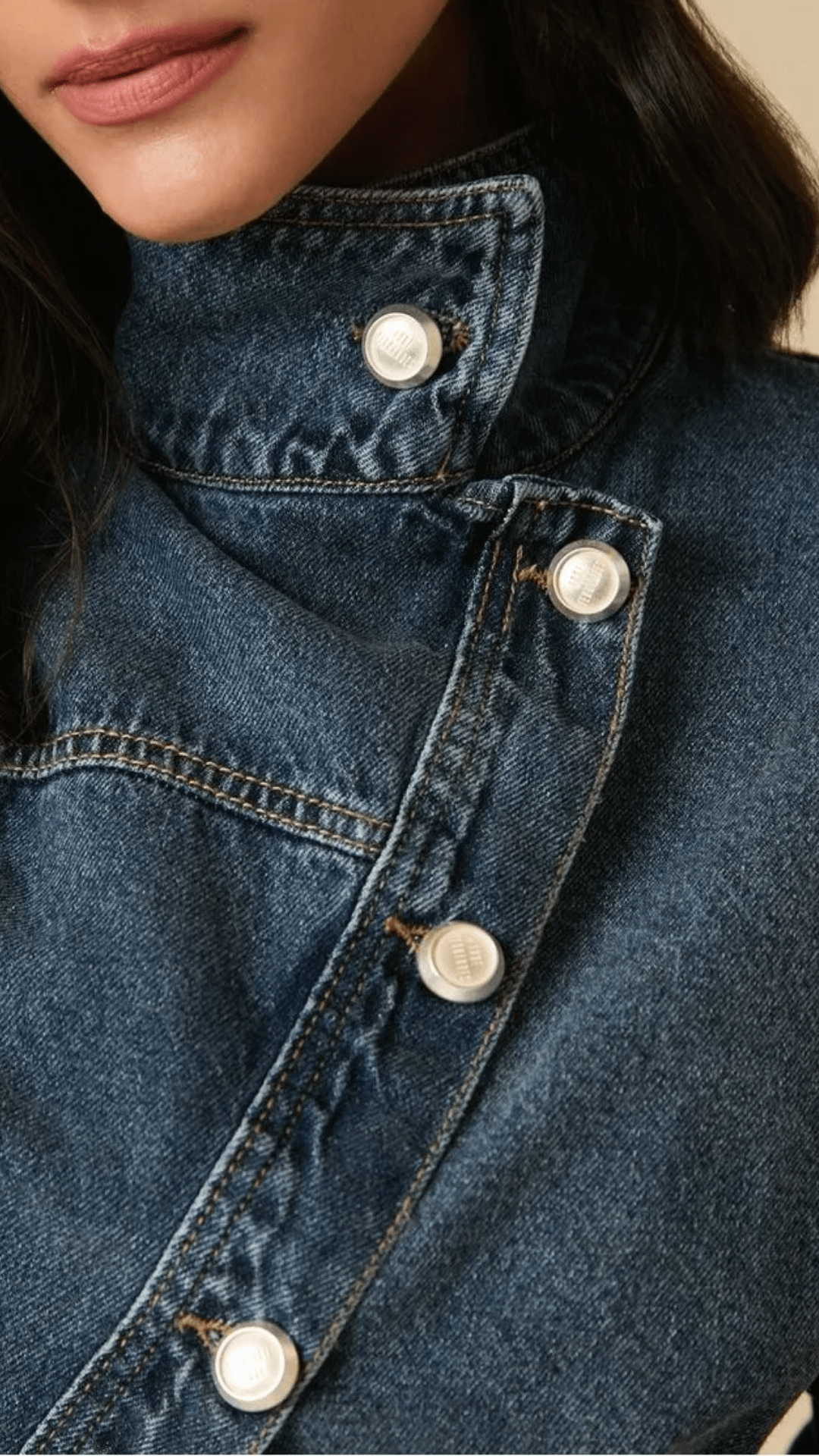 Jaqueta Jeans Transpassada