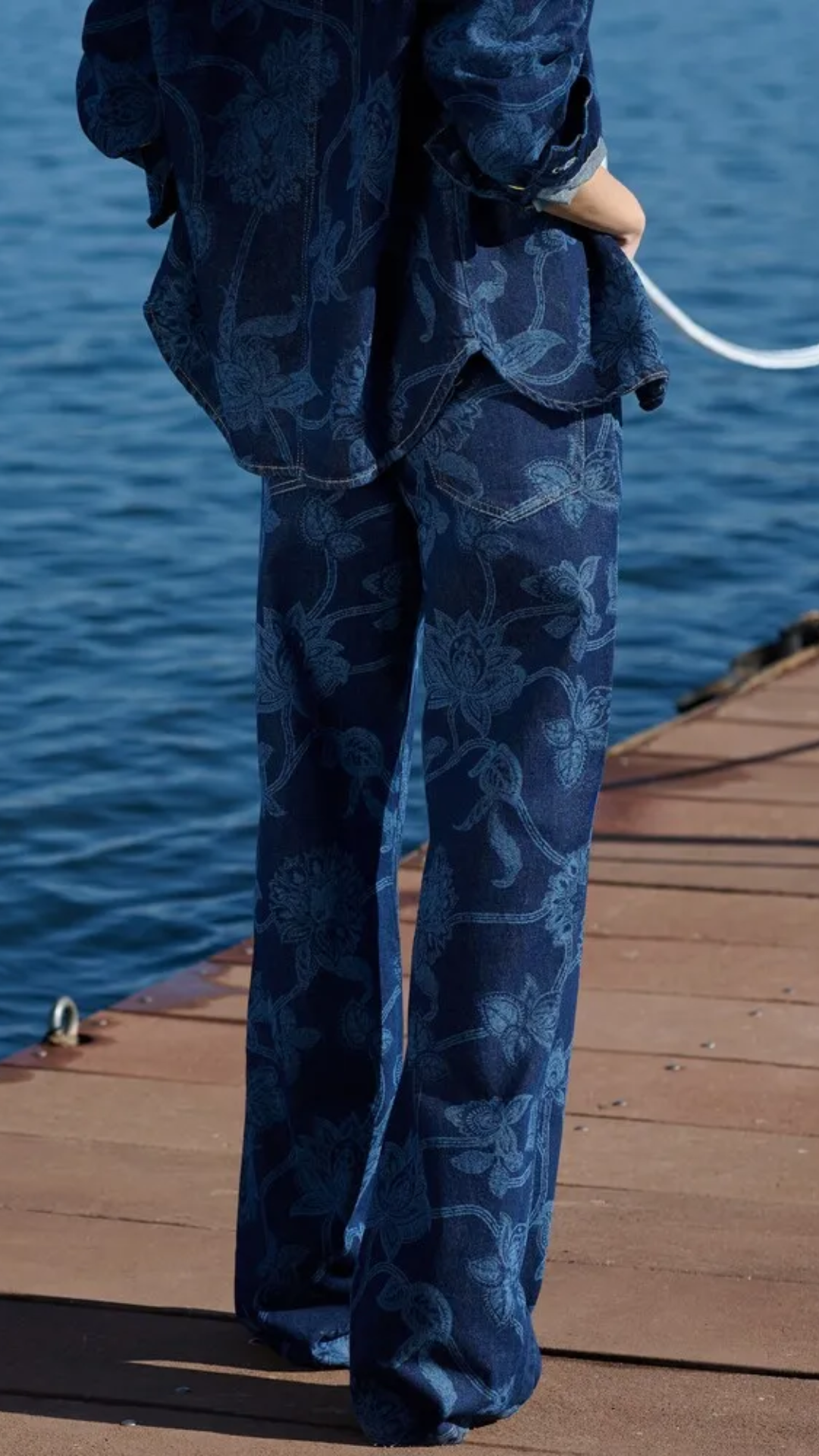 Calça Paisley Jeans Floral