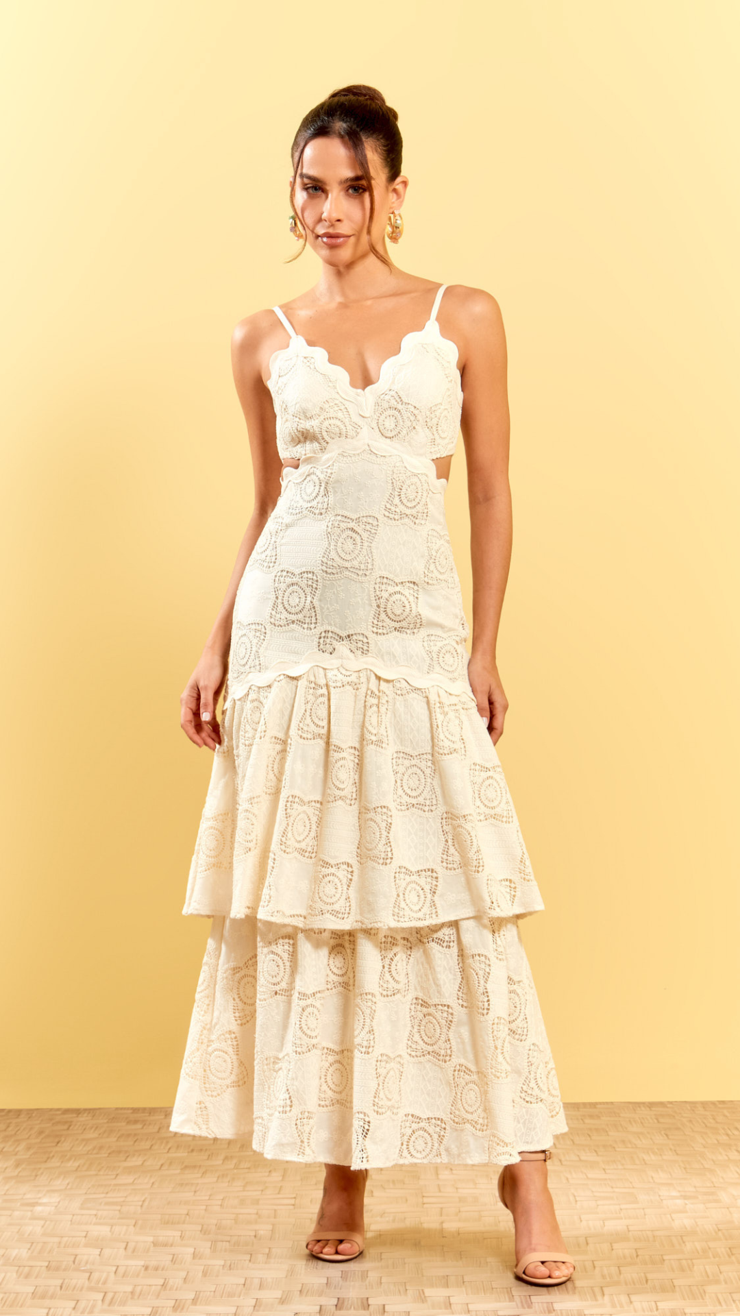 Vestido Bordado Dolce Butter Cream