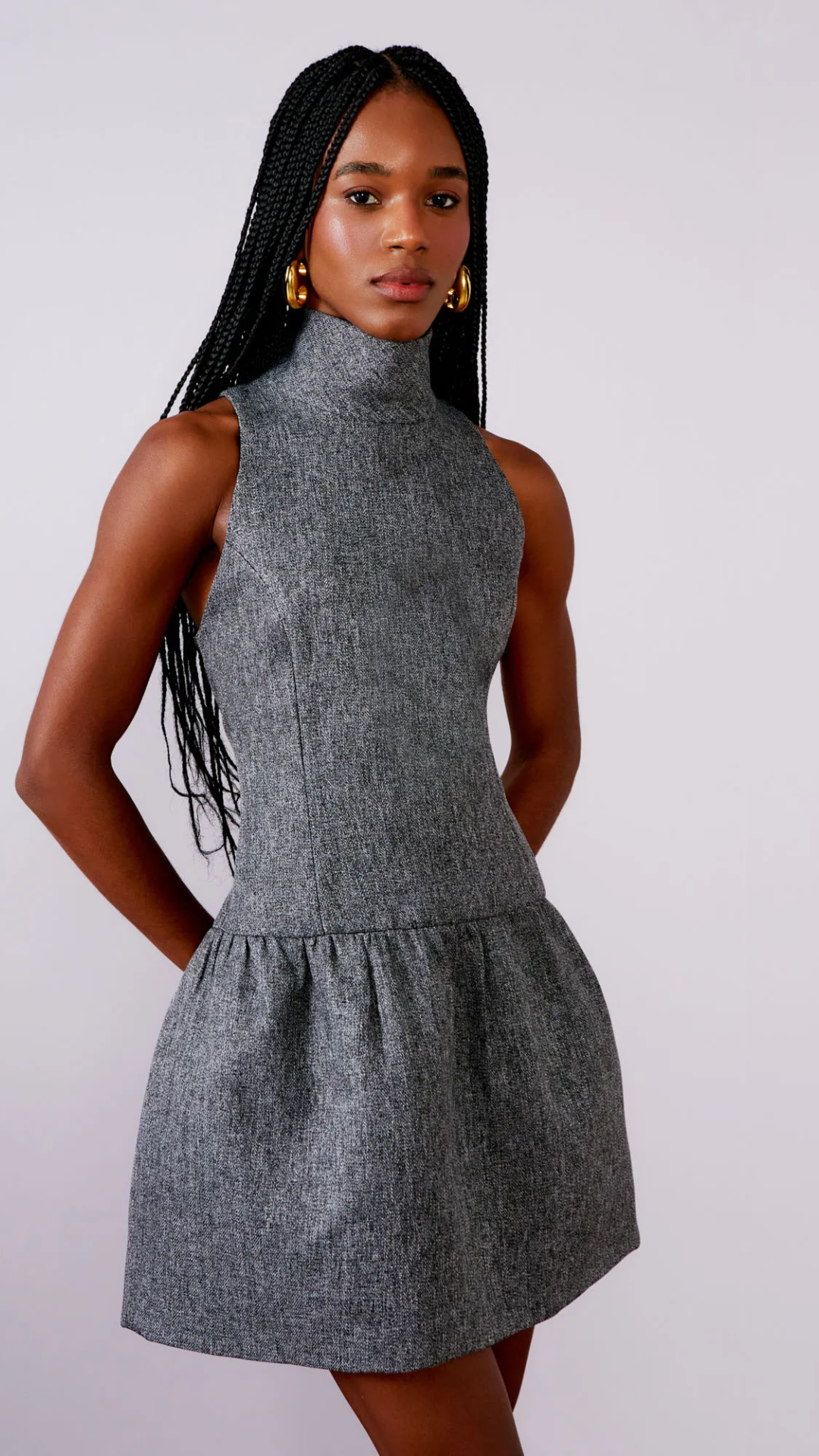 Vestido Alfaiataria Illinois Gola Grey