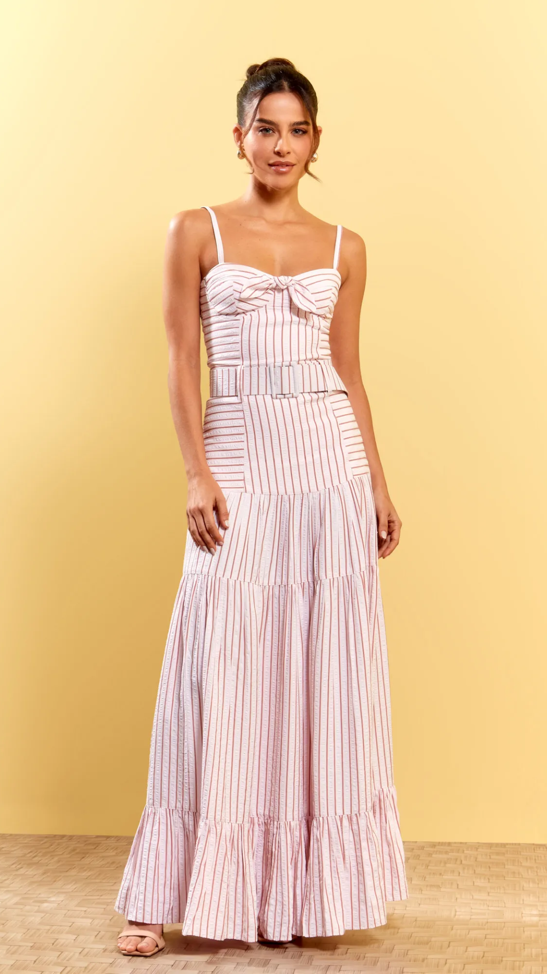 Vestido Listra Cinto Bubbles