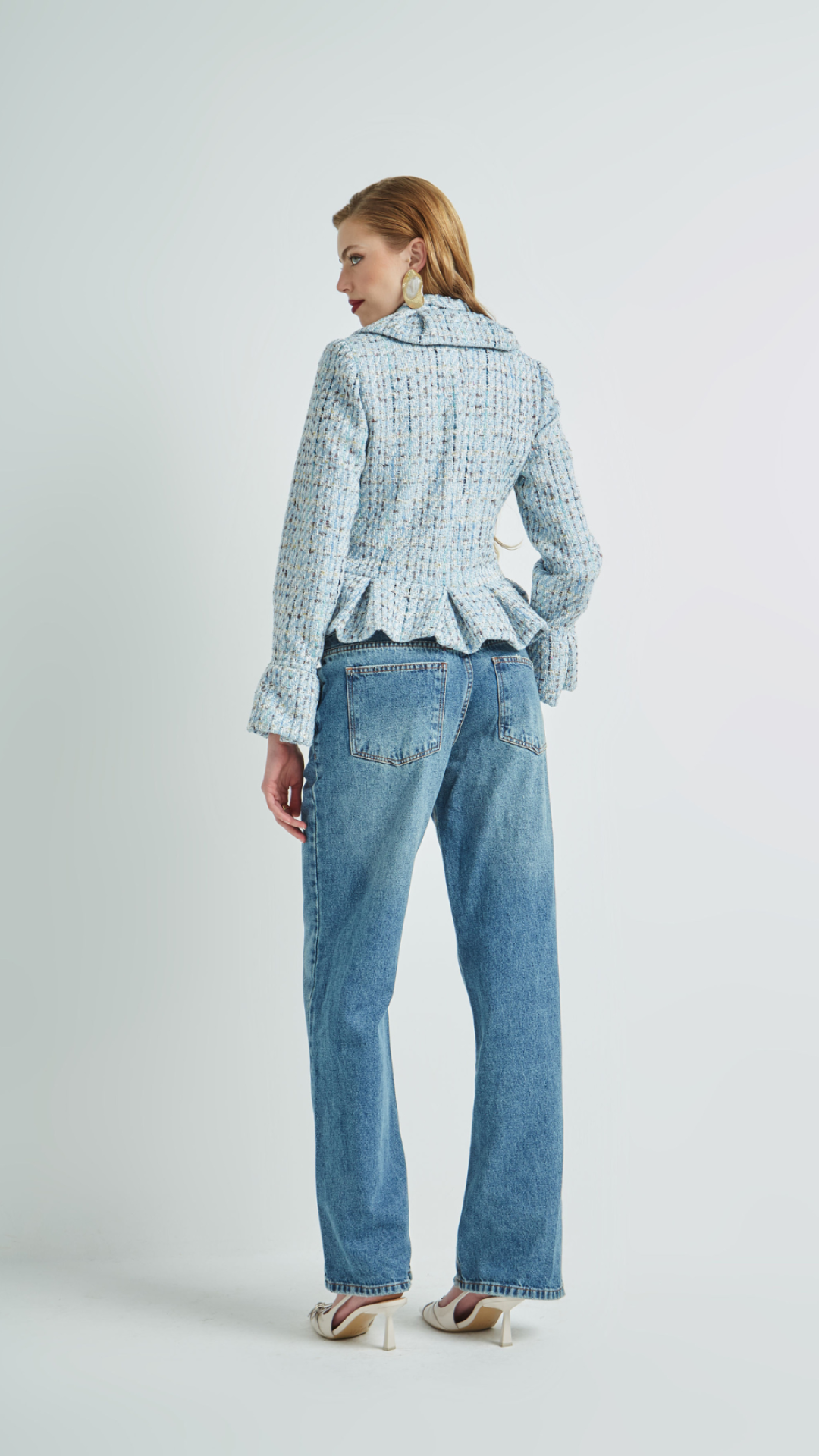 Casaqueto de Tweed Francisca Azul