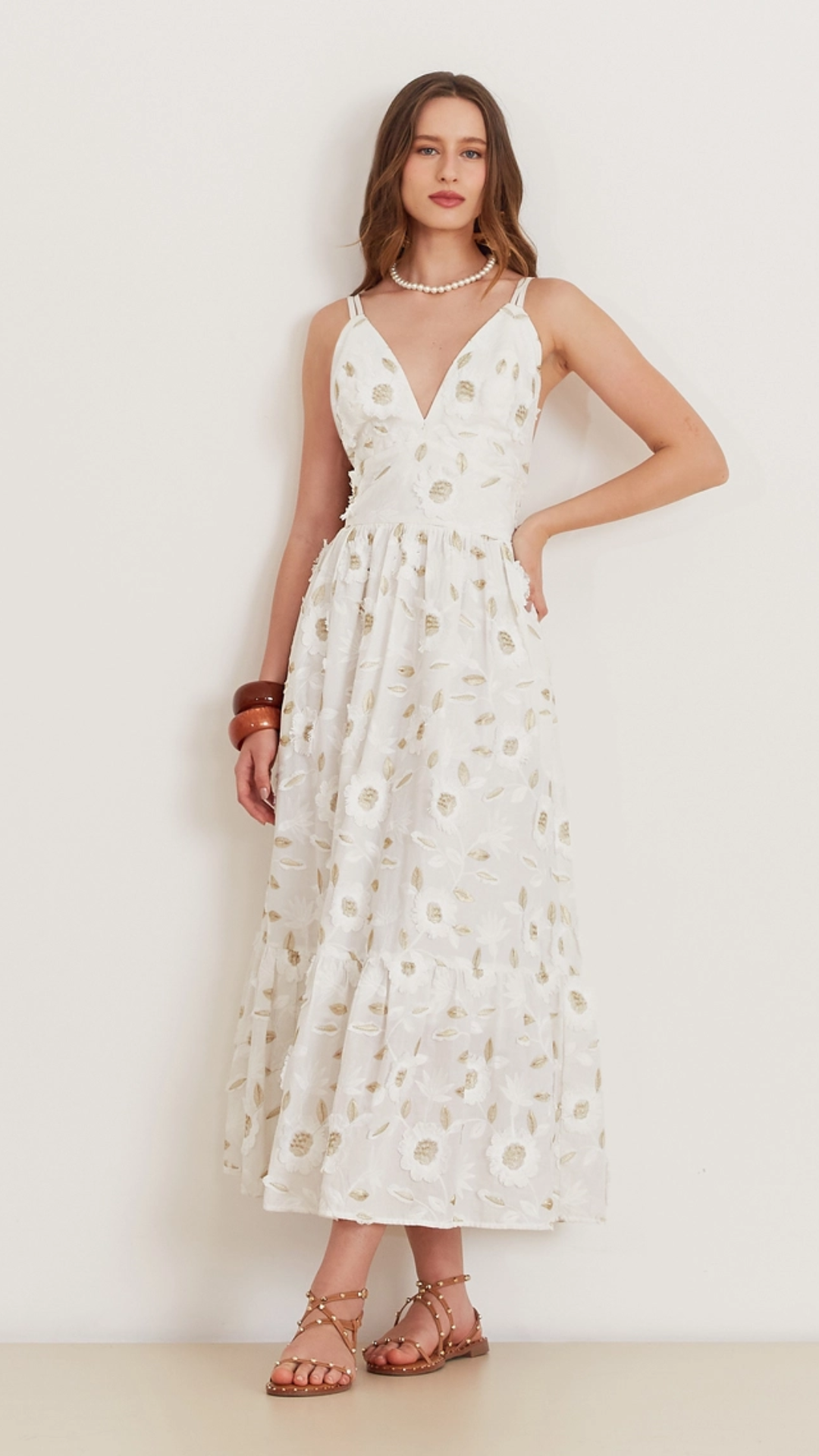 Vestido Longo Eduarda Branco