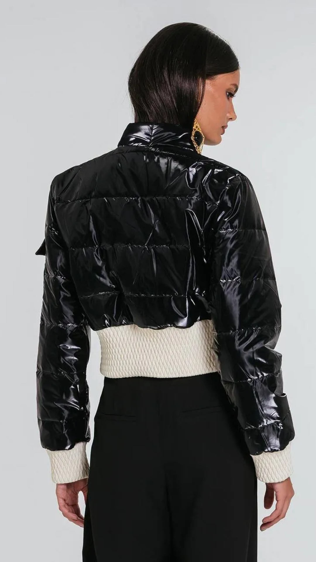 Bomber Aya Preto/Marfim