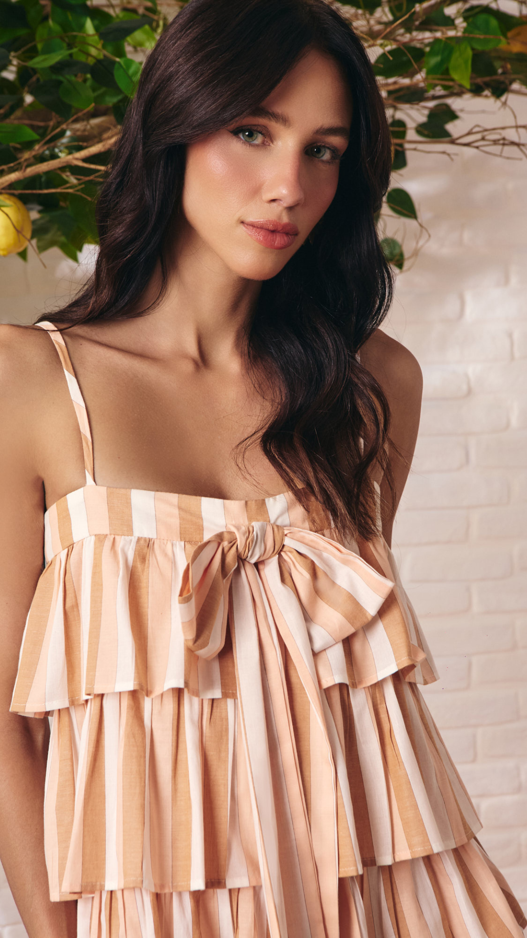 Vestido Babados Listra Paradiso Nutella