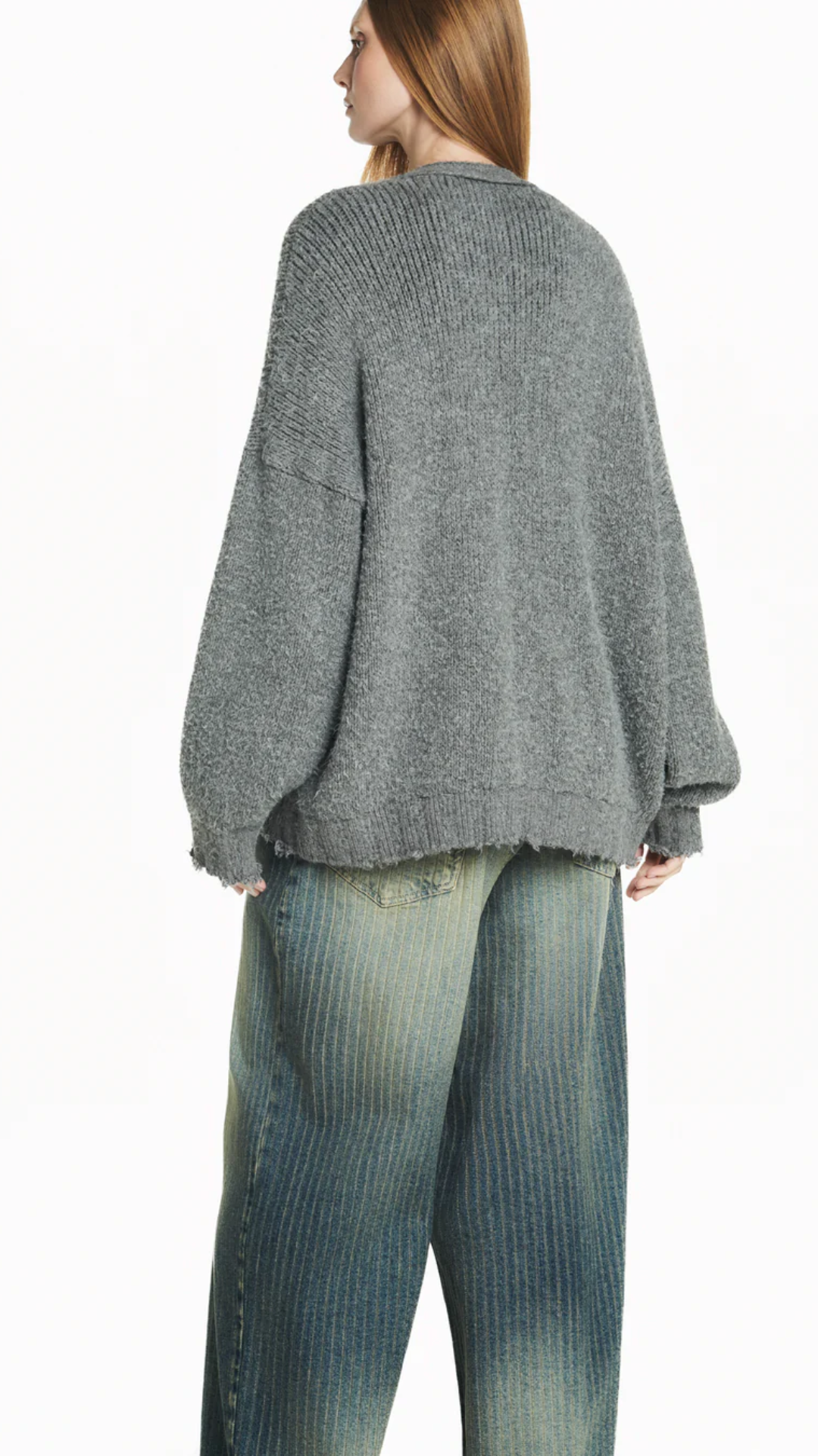 Cardigan Tricot Cinza
