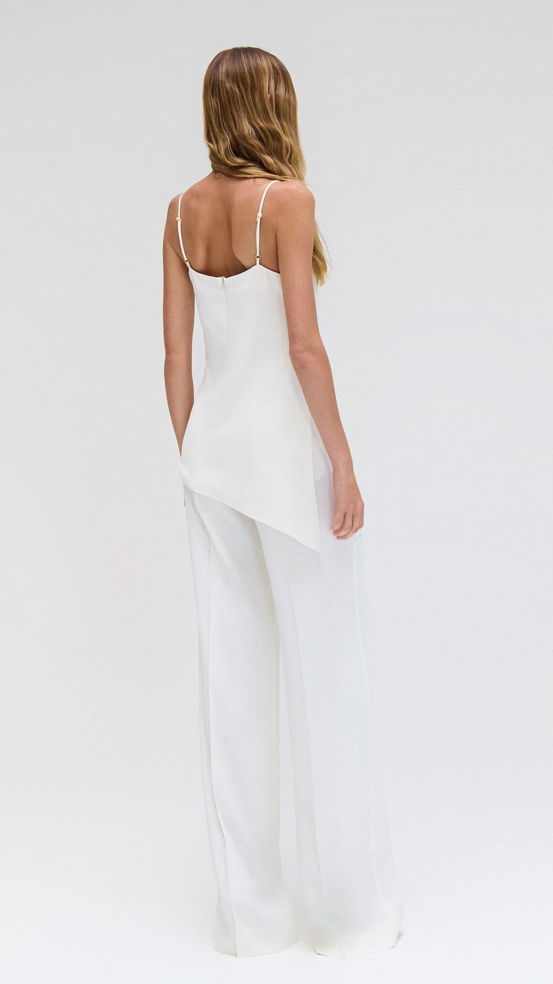 Regata Assimétrica Crepe Patou Off White