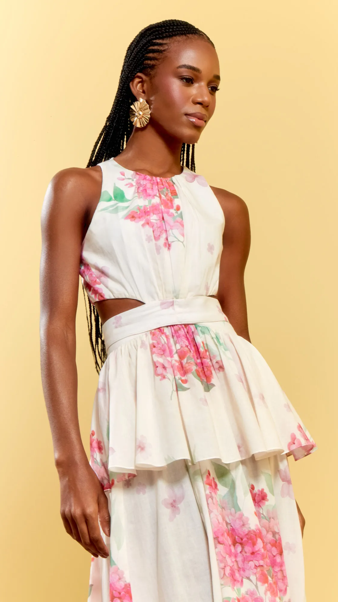 Vestido Voil Bouganville Basque