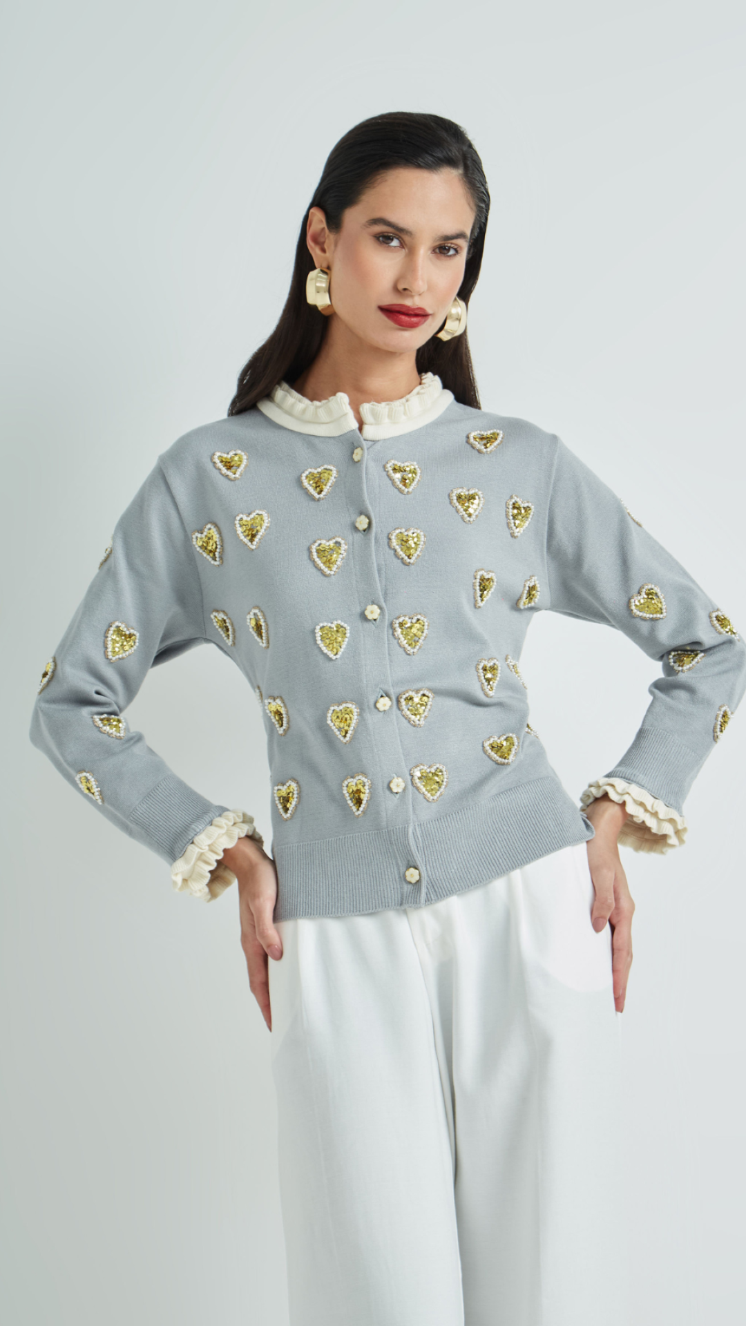 Casaqueto em Tricot Priscila Cinza