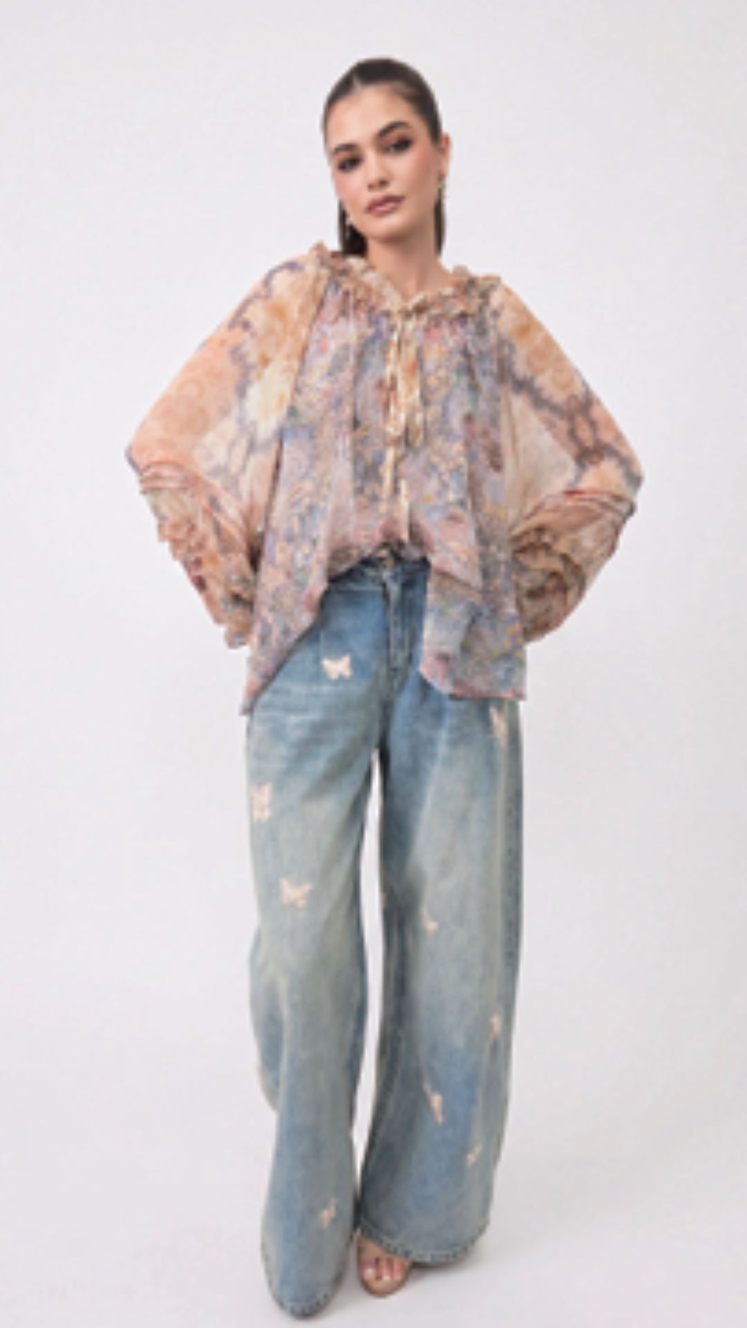 Calça Jeans Bordado