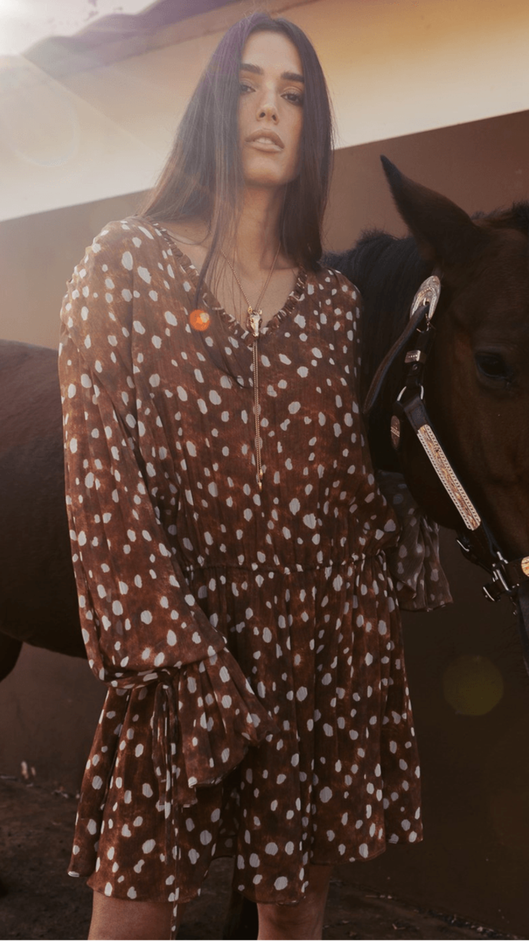 Vestido Curto com Estampa Bambi