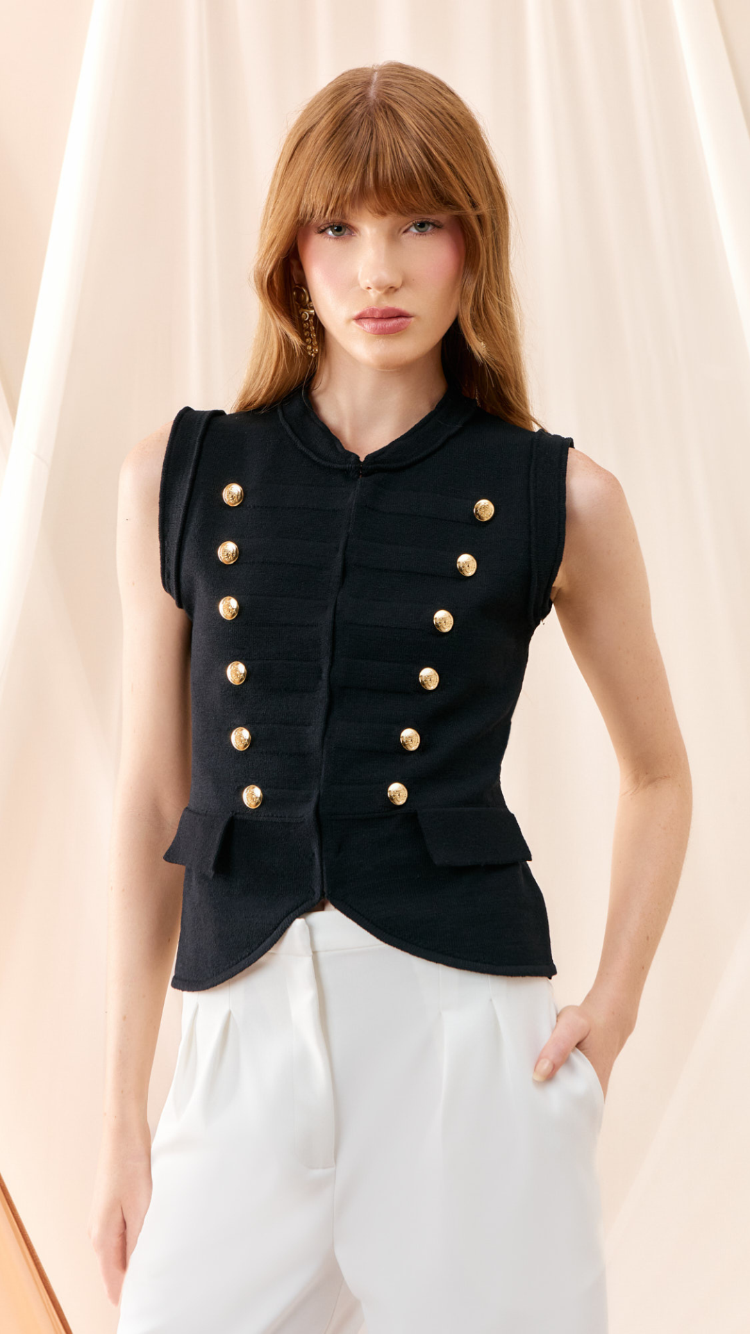 Colete Tricot Napoleon Preto