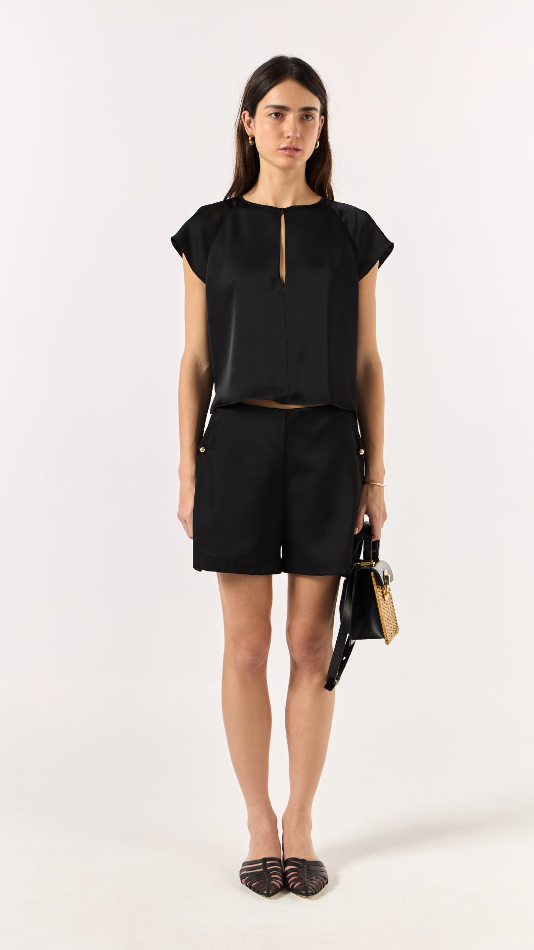 Conjunto Blusa e Short Pin Preto