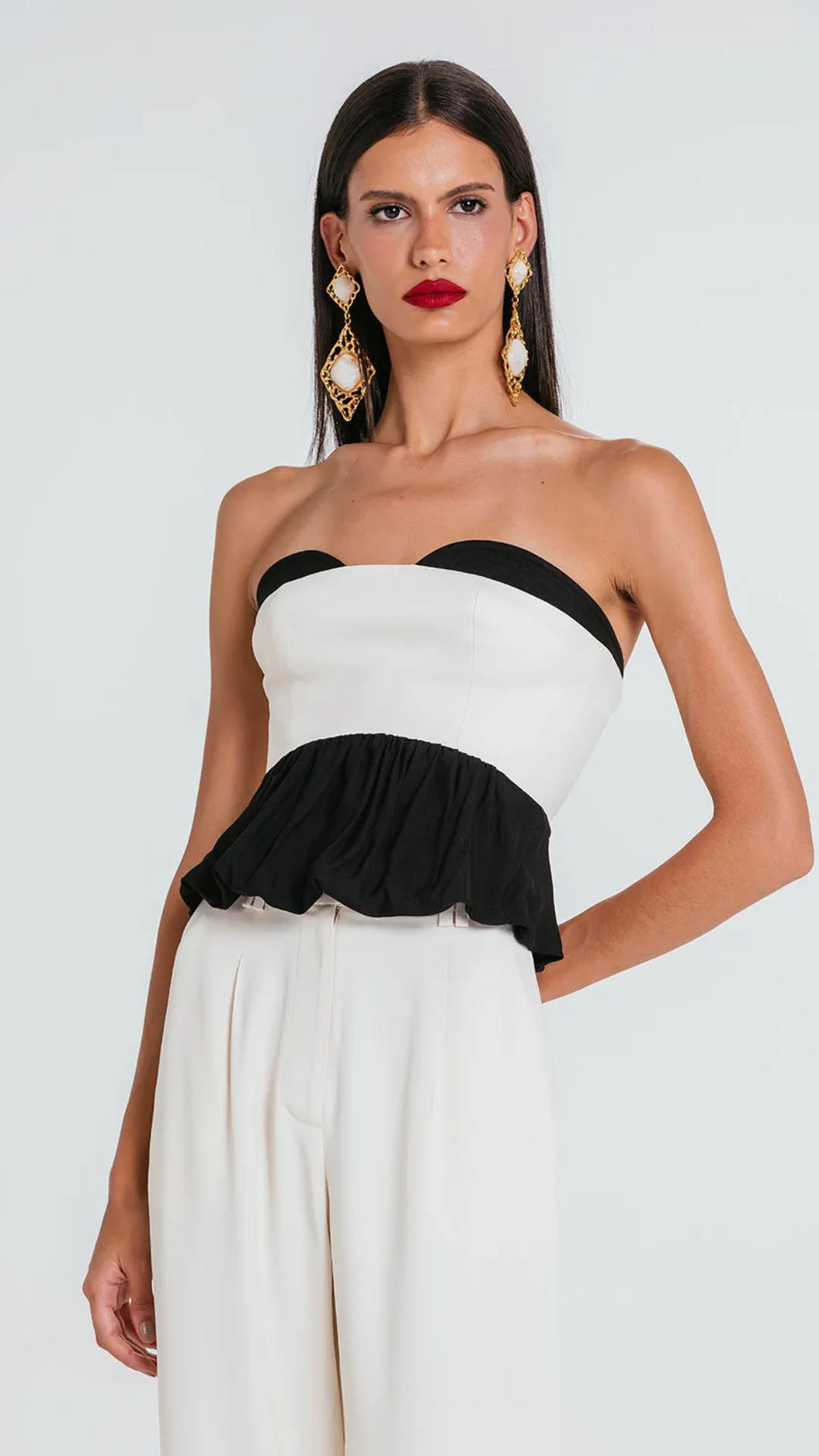 Top Melissa Marfim/Preto