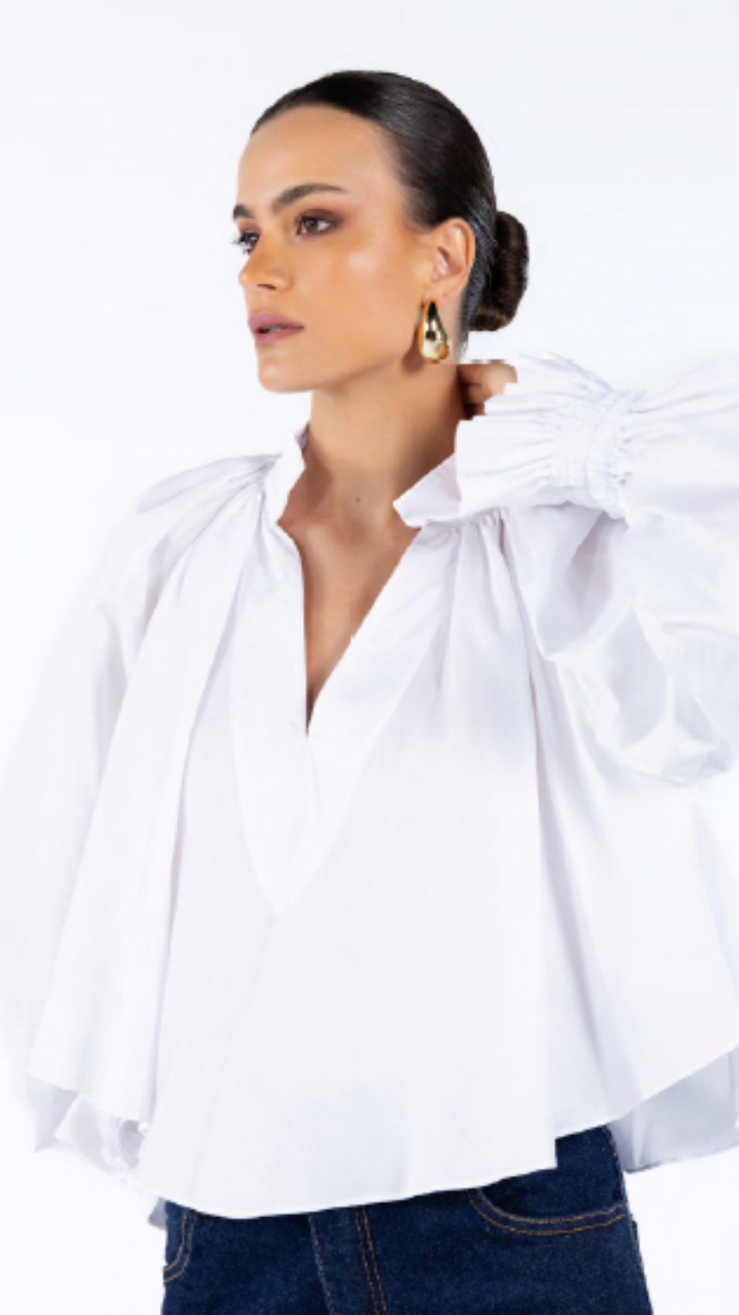 Bata Evasê Manga Bufante