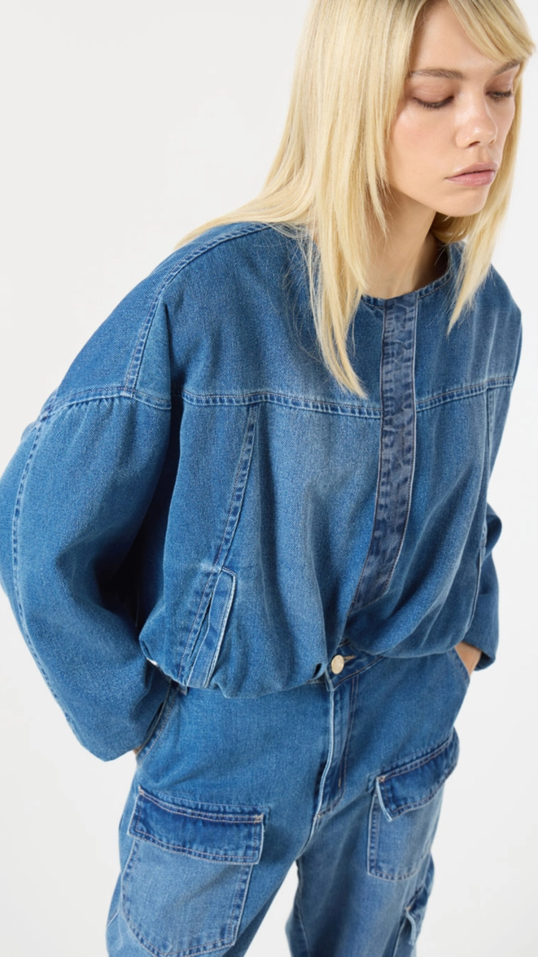 Jaqueta Jeans Balonê