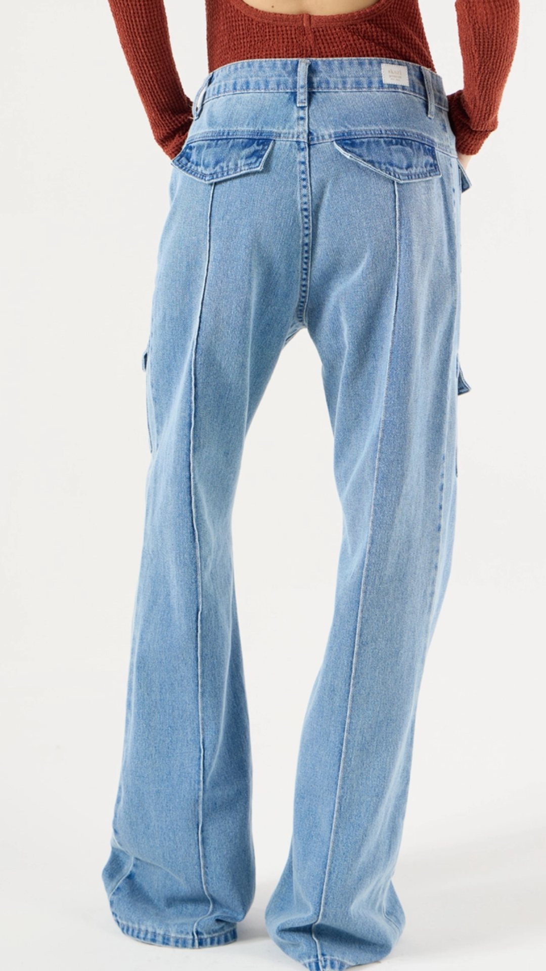 Calça Jeans Bolsos Azul Bluer