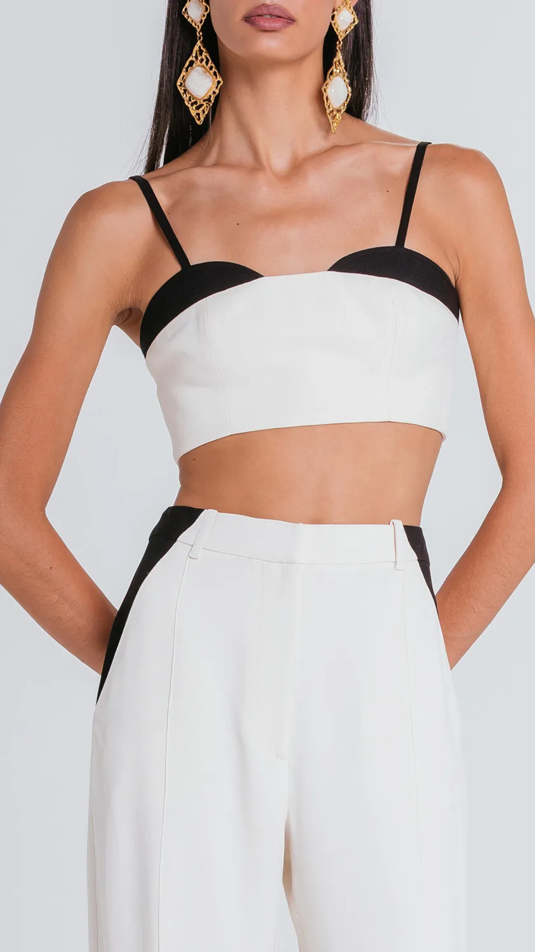 Calça Hanna Marfim/Preto