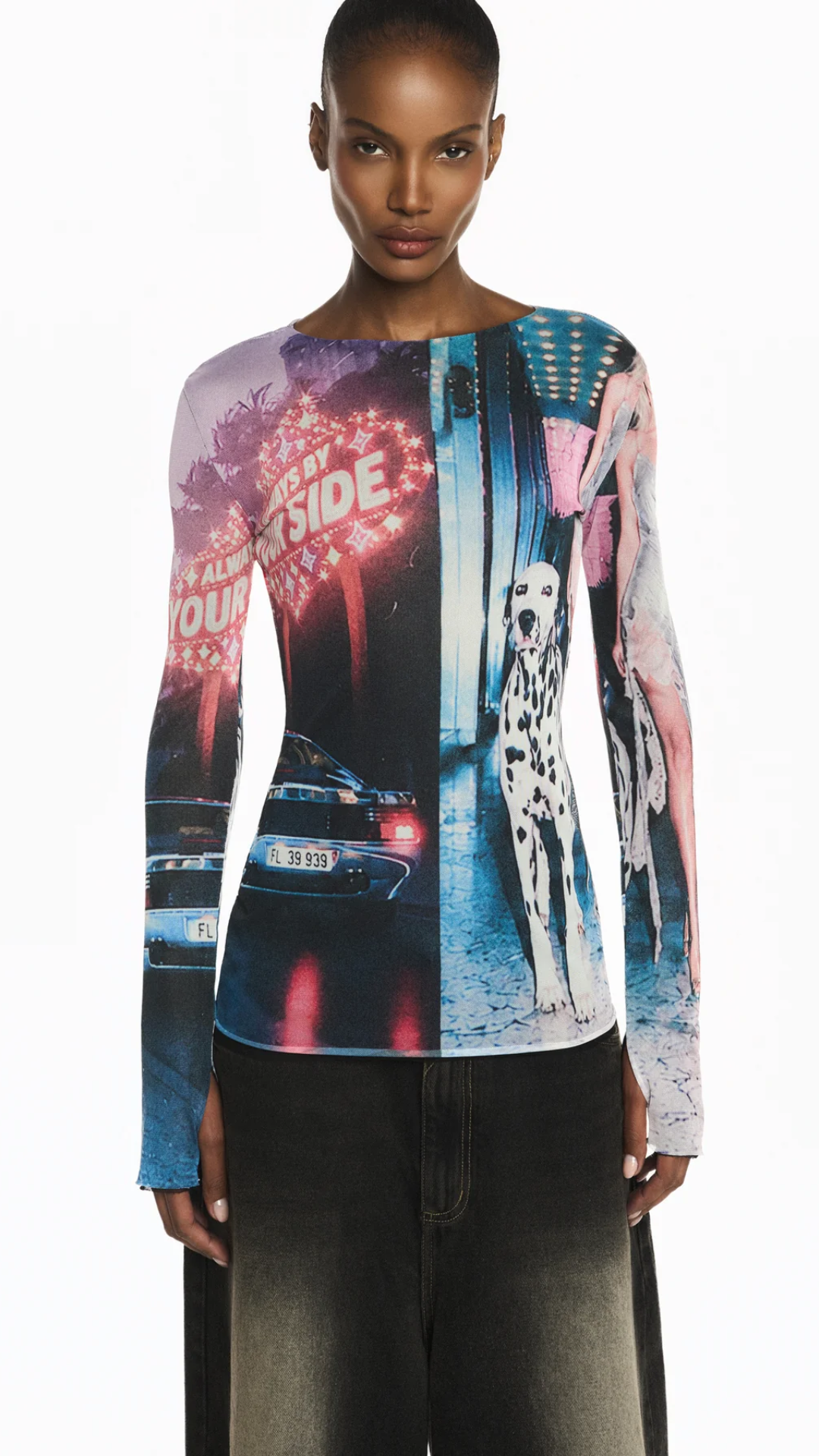 Blusa Manga Longa Tule Dálmata By Your Side