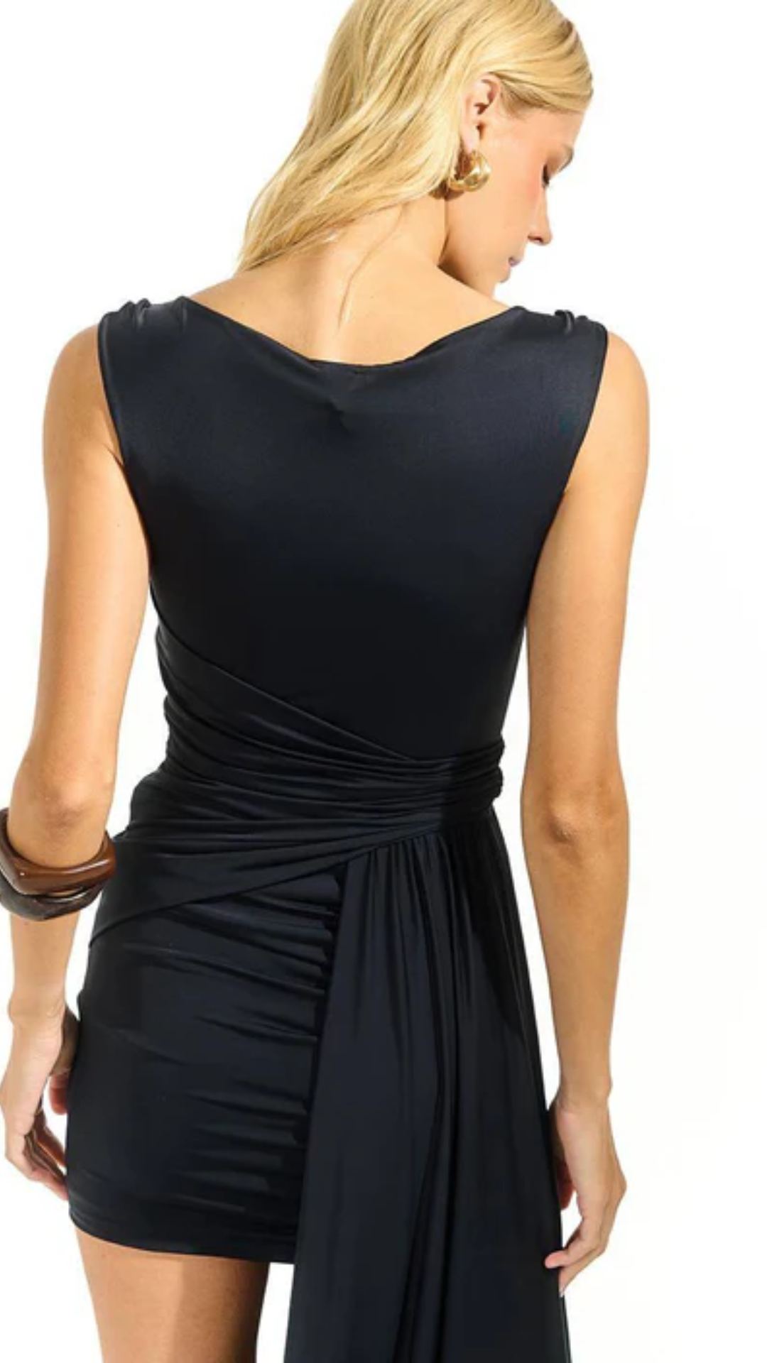 Vestido Drapeado Jabor Preto