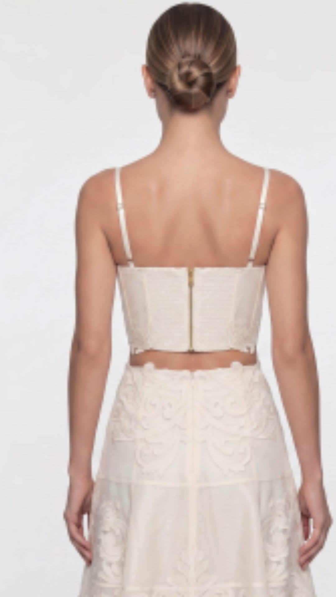 Conjunto Cropped e Saia Mídi Peachy