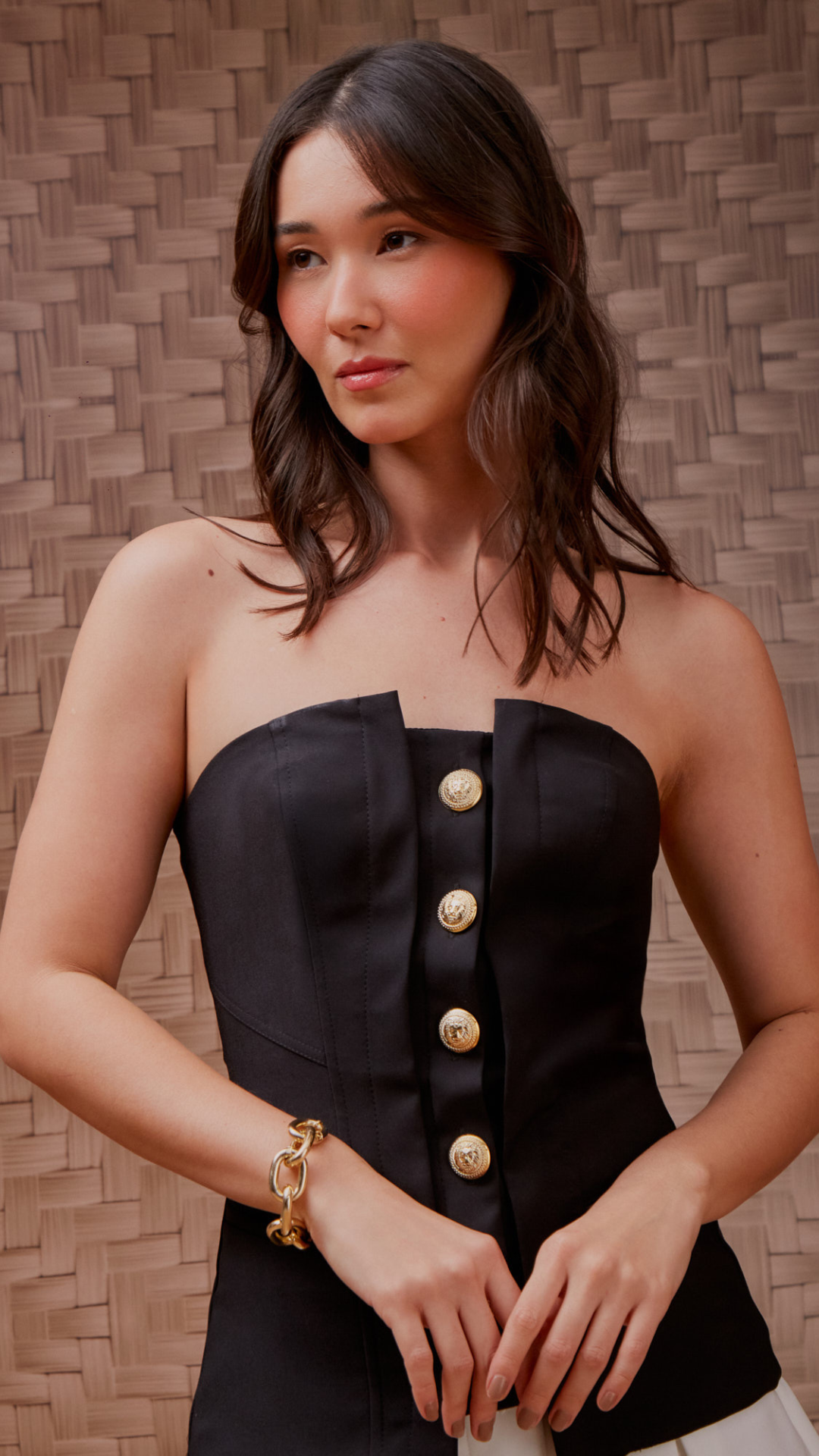 Blusa Corset Portinari Lion Preto