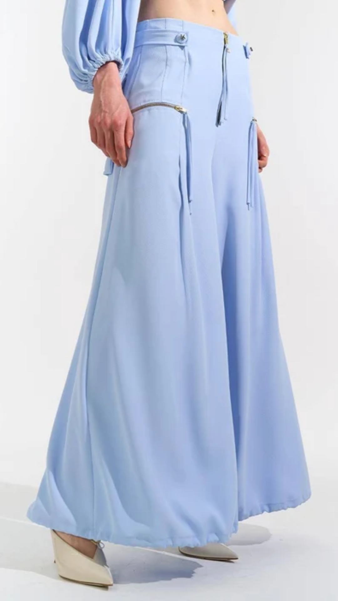 Calça Cós Estruturado Azul Claro