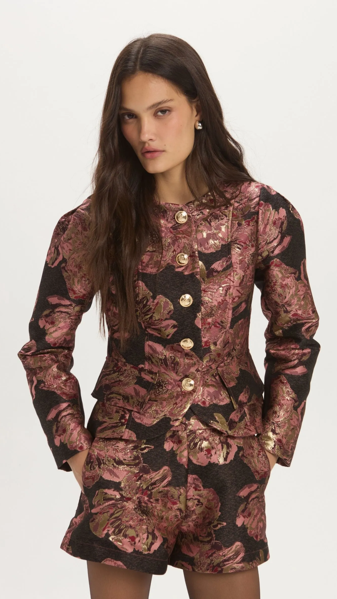 Casaco Ivy Jacquard Floral