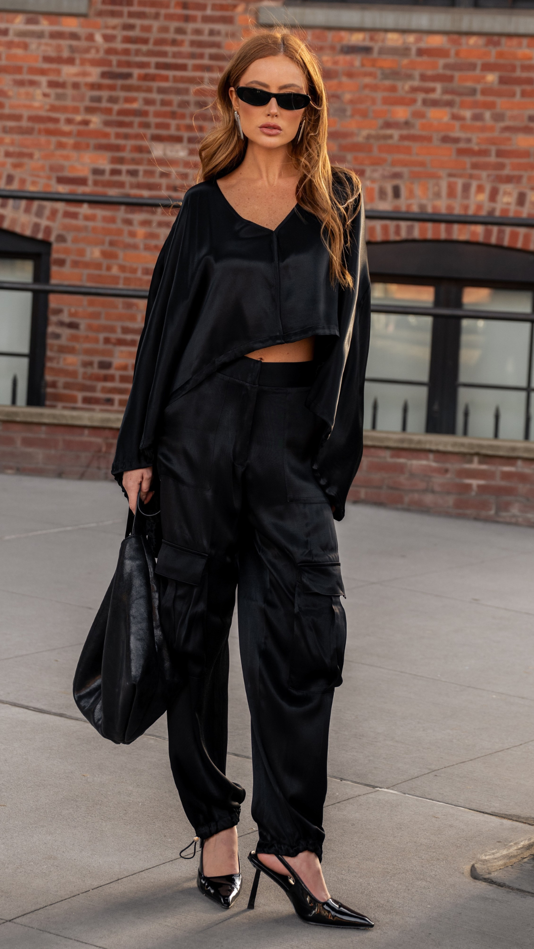 Conjunto Blusa Morcego e Calça Esportiva Preto