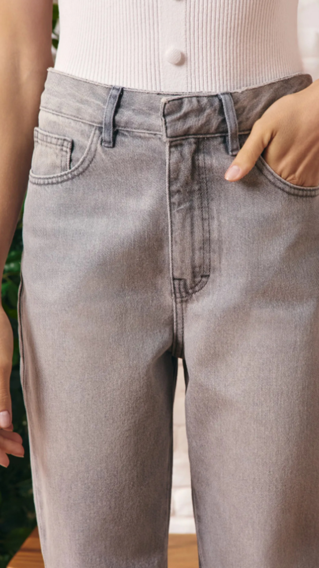 Calça Cigarrete Jeans Gray